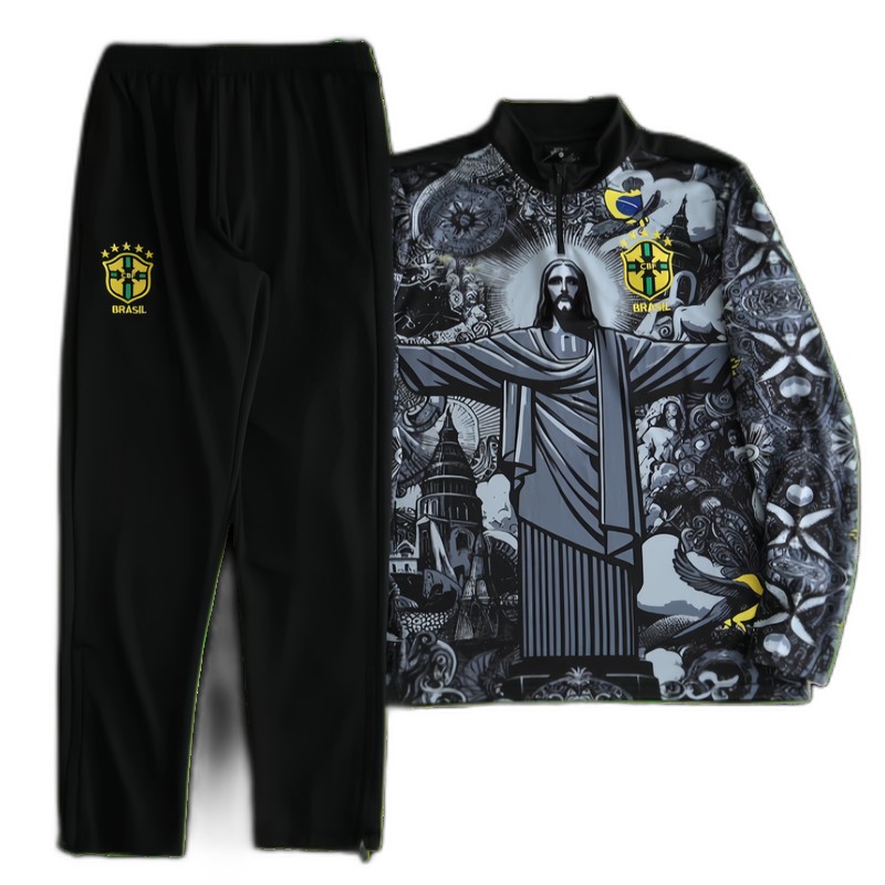 2425 Brazil Jesus Training suit set