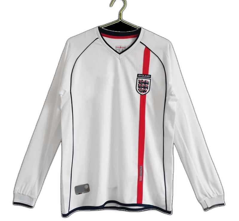 2002 season England home Long sleeved retro Fan version