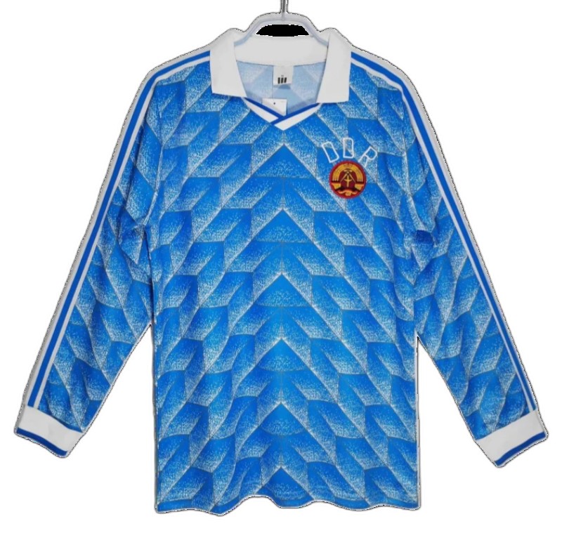 1988 season East Germany home Long sleeved Retro Fan version