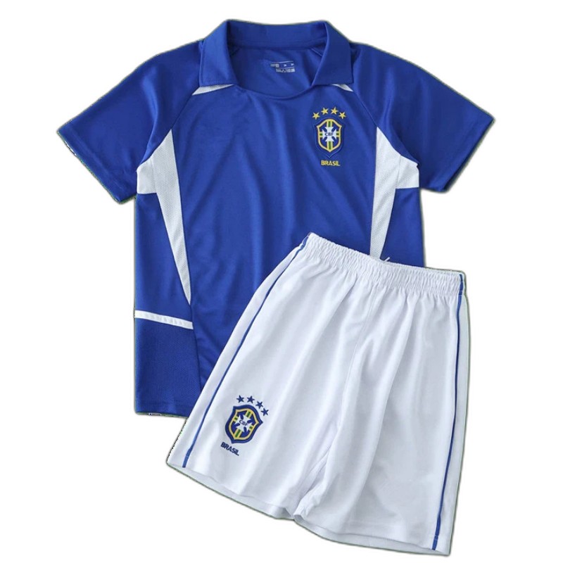 2002 Brazil away retro Kids kit