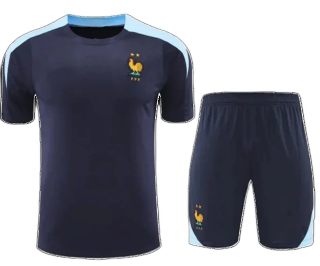 2425 France Training clothes suit Short sleeve Fan version
