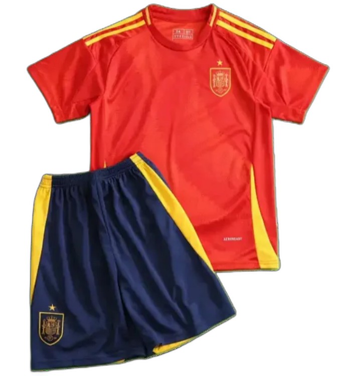 2024 UEFA Spain home Kids kit