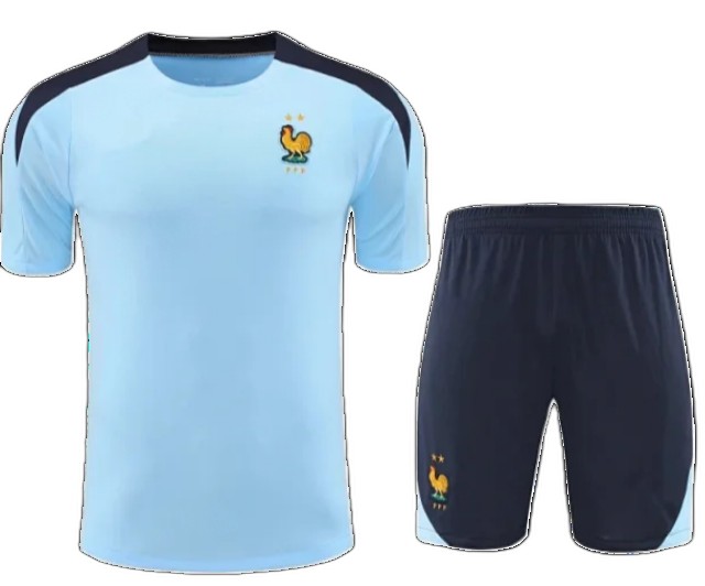 2425 France Training clothes suit Short sleeve Fan version