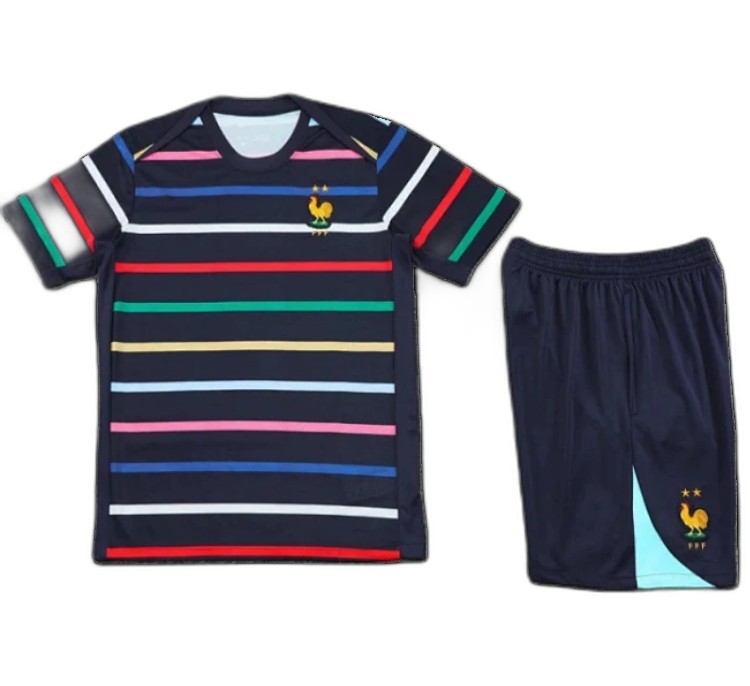 2425 France Training clothes suit Short sleeve Fan version
